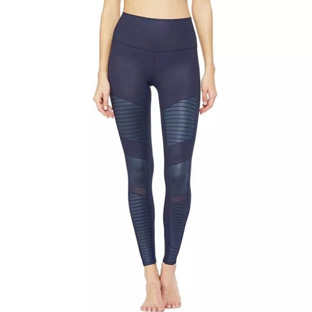 alo Moto Leggings Navy Blue